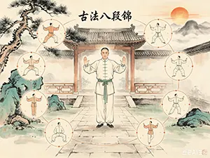 古法八段锦有站、坐等不同练法-第1张图片-传修堂